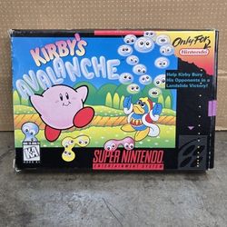 Kirby's Avalanche For Super Nintendo Complete In Box 