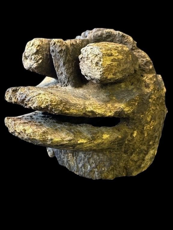 African Hand Carved Wood Sculpture – Aged Patina – Folk Art