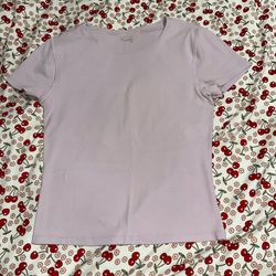 Offline by aerie Lavender Crew Neck Basic T-Shirt