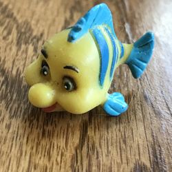 Disney Flounder the Fish Plastic Miniature Figurine Little Mermaid 