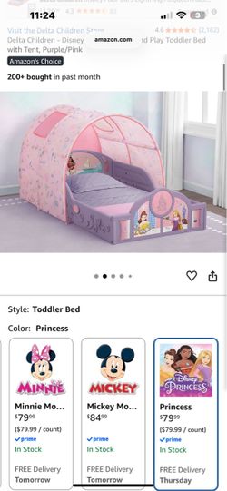 Delta Disney princess toddler sleep and play bed