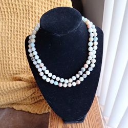 Multi-color Amazonite Bead Necklace 