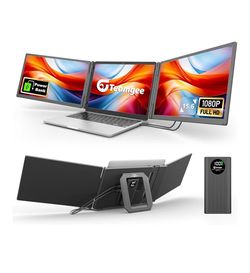 Teamgee 15.6” Laptop Screen Extender with Power Bank