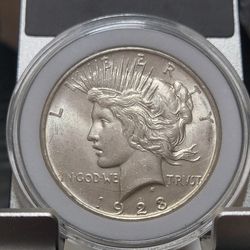 1923 D Silver Peace Dollar Coin AU MS US 90% Lot