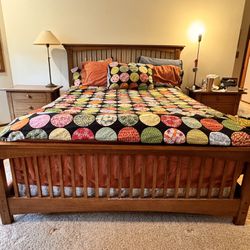 Mission Style Oak Bed Frame