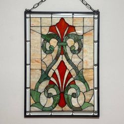 Tiffany Style Stained Glass Wall Hanging Window Panel Sun Catcher Decor
