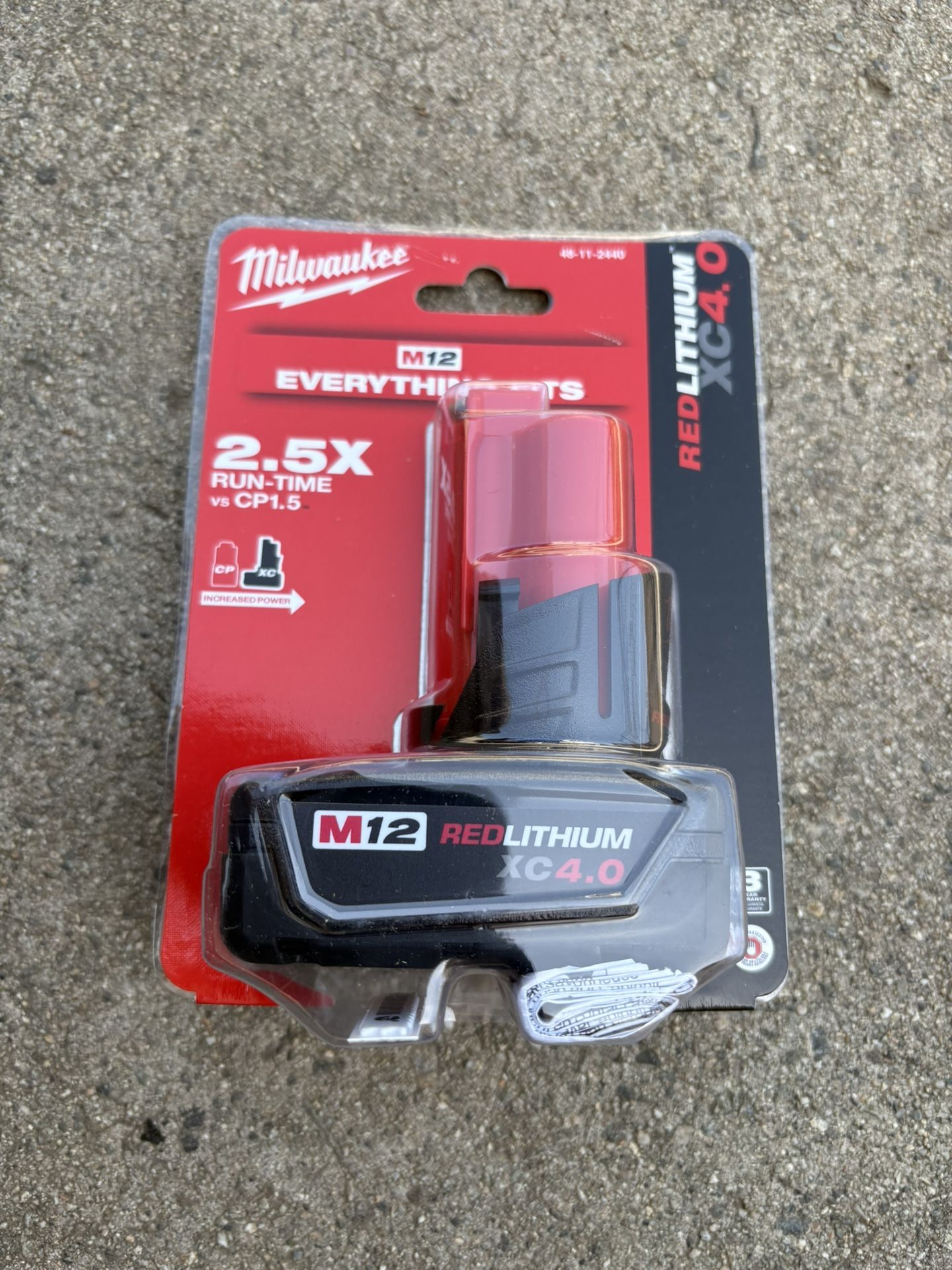 Milwaukee M-12 Red Lithium XC 4.0 Battery