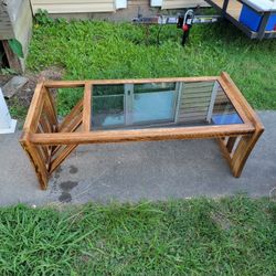 Glass Top Coffee Table With Storage Rack