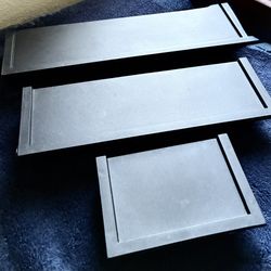 Black Wooden Shelves (Set Of 3)