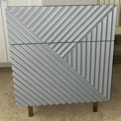 Modern Gray Geometric Pattern Storage Drawer