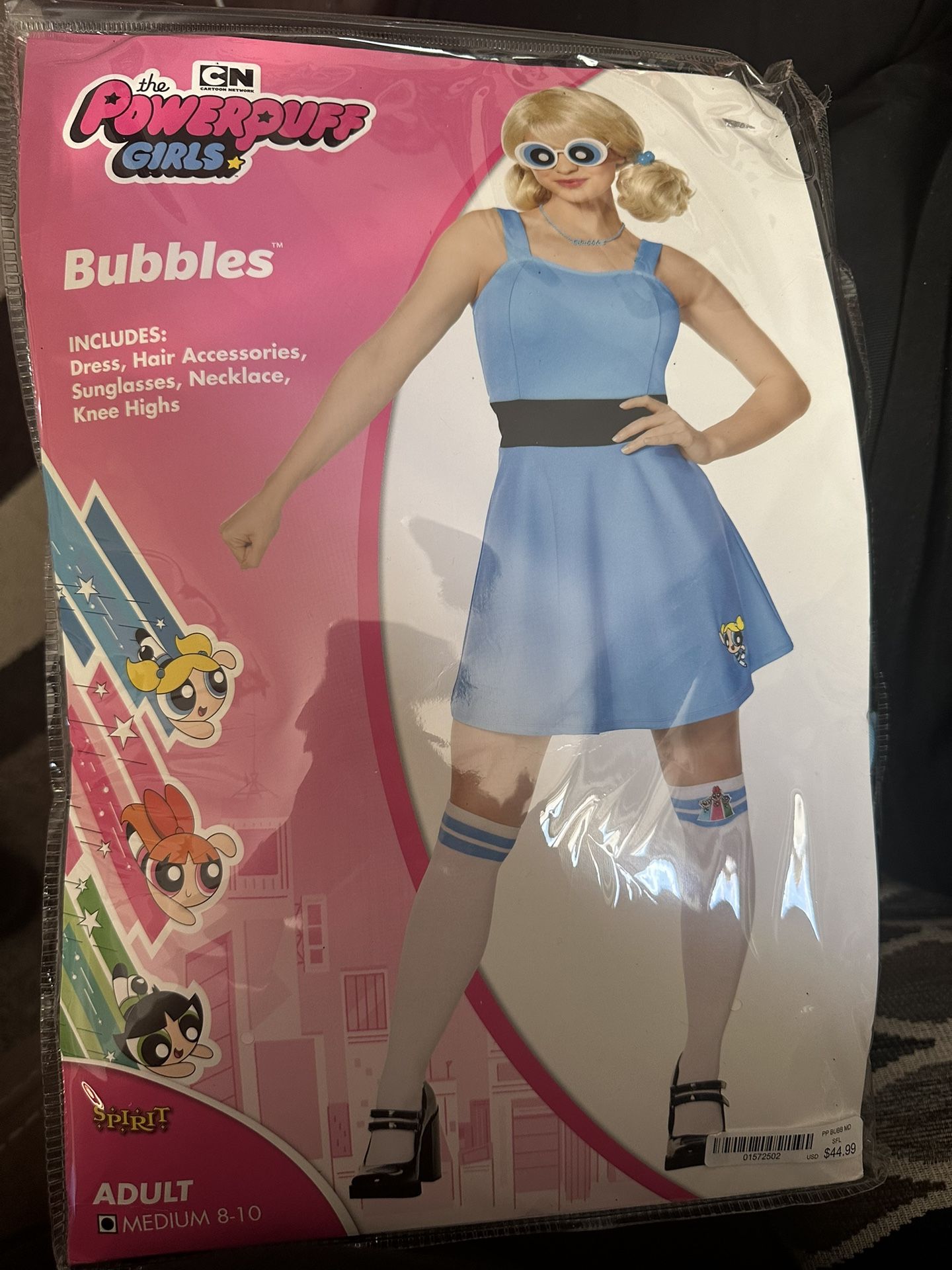 Power Puff Girl Bubbles Adult, Medium
