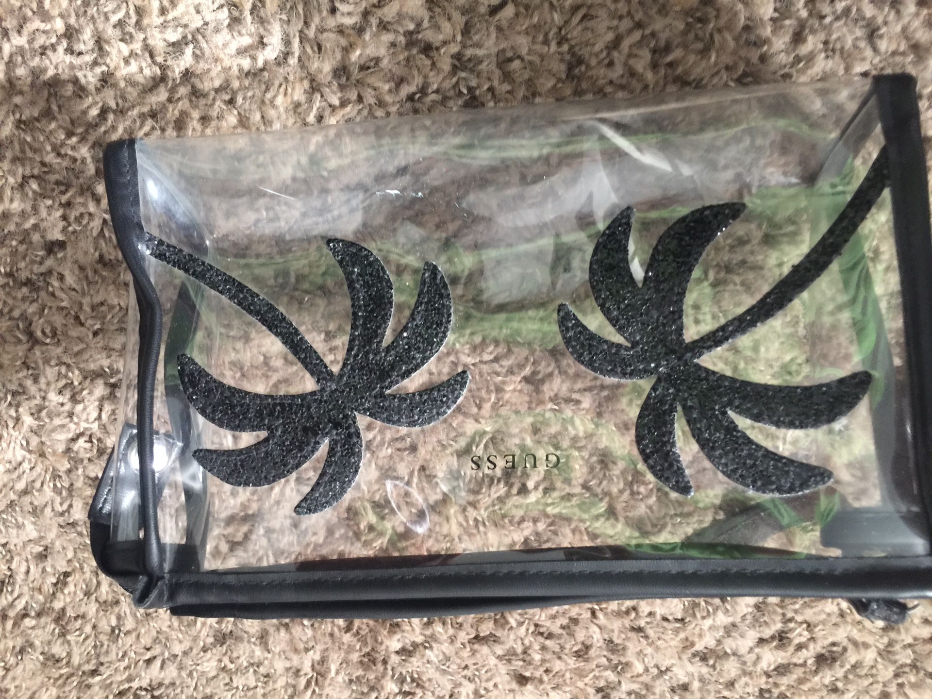 Guess clear jelly wristlet purse