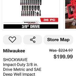 Milwaukee Socket Set 3H Drive