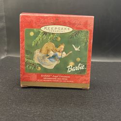 Hallmark Barbie Angel and Dove Set of 2 Keepsake Ornaments (2000) #QXI6925