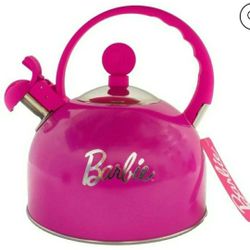 New pink barbie tea kettle teapot.  
stainless steel tea pot