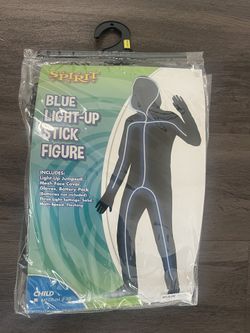 Kids Blue Light-Up Stick figure Size
