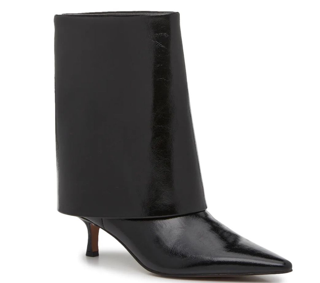 Black Foldover Bootie