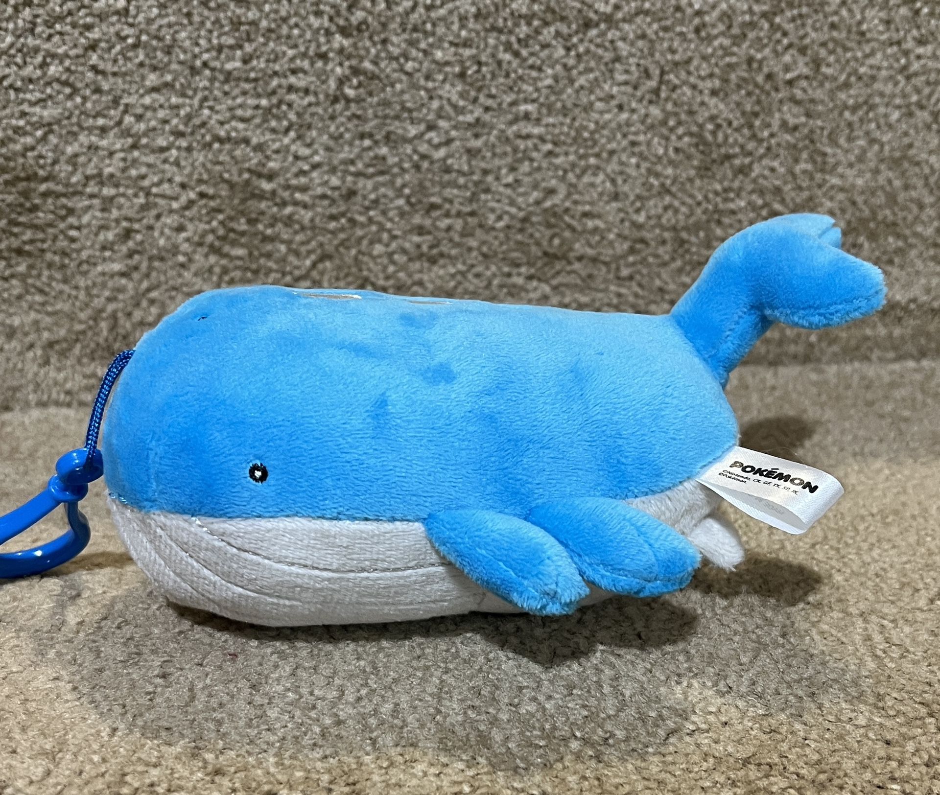 Pokemon Center Pokemon Petit Wailord Mascot 4" Mini Plush Keychain Clip