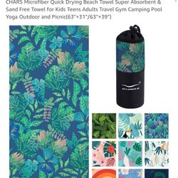 CHARS Microfiber Quick Drying Beach Towel