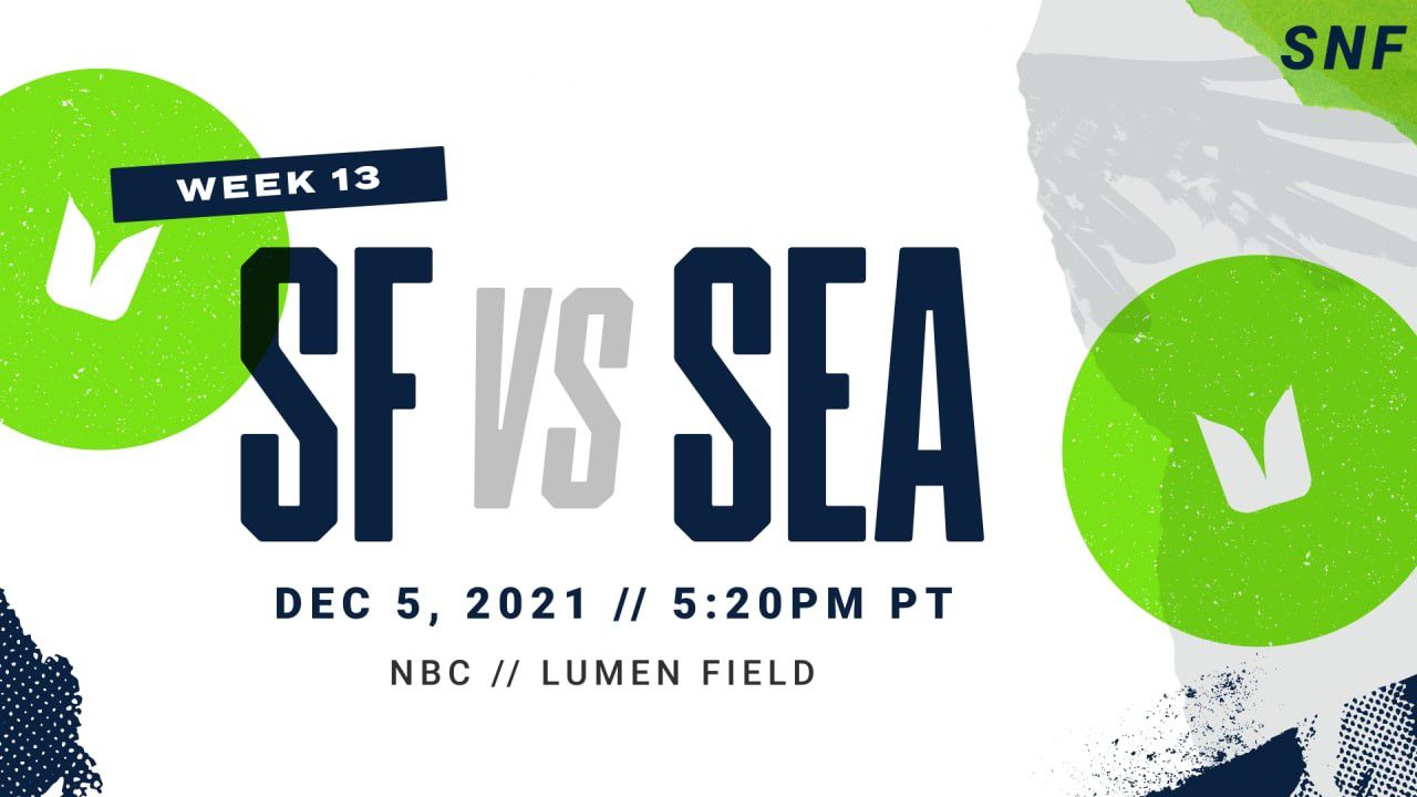 Seahawks VS 49ers Tickets Lower Level. Dec. 5th SNF Primetime $500 For The Pair
