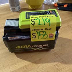 Ryobi 40v 6.0 Ah Lithium Battery 