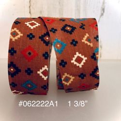 5 Yds of 1 3/8” Vintage Ribbon - Aztec Design. #062222A1