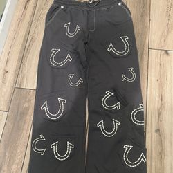 Men’s True Religion Sweatpants Sz L | Baggy | Grey NWT