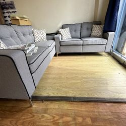 2 Pcs Sofa Set Loveset And Sofa