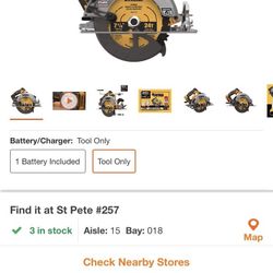 DEWALT 20-Volt MAX Cordless Brushless 7-1/4 in. Circular Saw with FLEXVOLT ADVANTAGE (Tool Only)