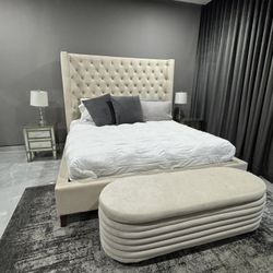 king bed & nightstands