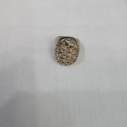 Sterling Silver Men's Nugget Ring 