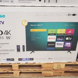 55" Screen Led Smart 4k By Hisense With Roku Streaming.  55R6095G5 