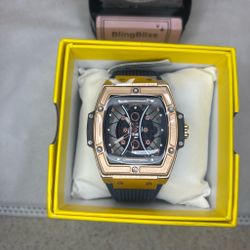 Invicta Skeleton Dial Rose Gold Watch