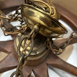 Vintage Brass wagon wheel Chandelier