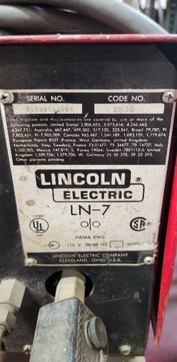 Lincoln LN –7-CV-400 mig welder package