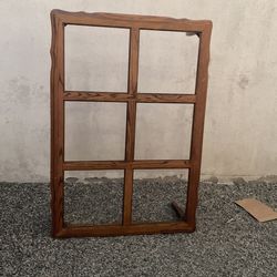 Large all wood coffee table comes with glass