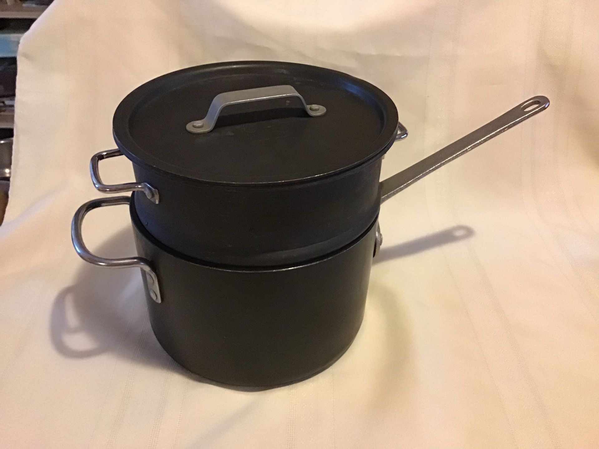 Vintage Calphalon Commercial Aluminum Cookware Pot & Steamer Insert