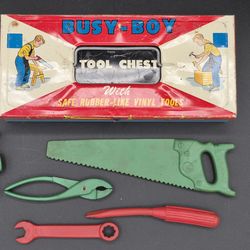 Vintage Busy-Boy Tool Chest & Accessories