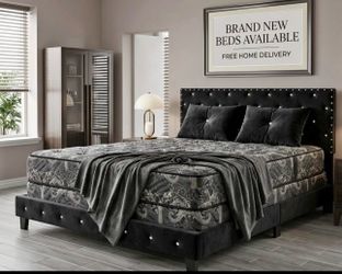 New king size with promo mattress and free delivery, pay cash on arrival