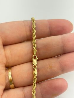 10KT Real Gold Rope Bracelet