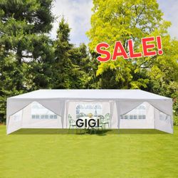 10'X30' Outdoor Canopy Tent with Removable Sidewalls Gazebo Shelter Pavilion for Backyard BBQ Camping Picnic Parties Wedding Ceremony, Easy Assemble