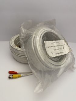 CCTV Security Camera 50ft Cables RG59 U BNC Premade Cable