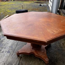 Teak Poker Table