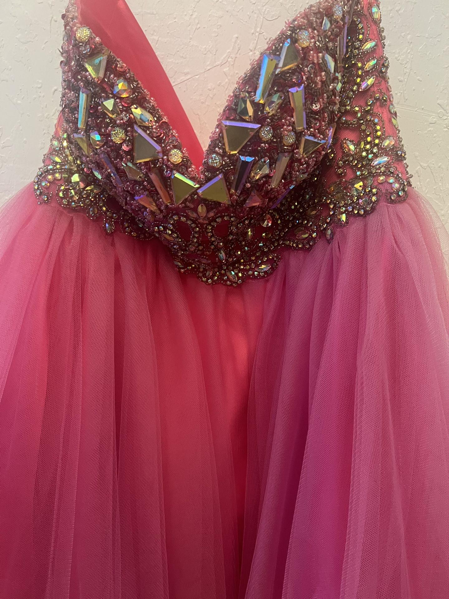 Pink Dress Prom QuinceaƱera Prom Size S NEW
