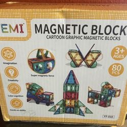 New Magnetic Blocks. 80 Pieces 