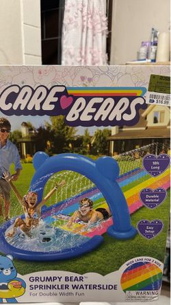 Care bear sprinkler waterslide brand new in box never used $16
