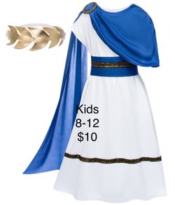 Kids Greek Roman Toga Boys 8-12 Halloween Biblical