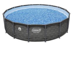 Coleman Power Steel 16 ft. x 42 in. Round Metal Frame Above Ground Pool Set
