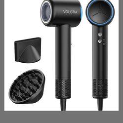 Volgtia Hair Dryer With Diffuser For Curly Hair, Blow Dryer, 110000 RPM Professional High Speed Hairdryer With Negative Ions, 1400W Blow Dryer With 6.