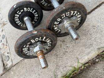 Vintage Adjustable Cast Iron Dumbbells – $20 for Both